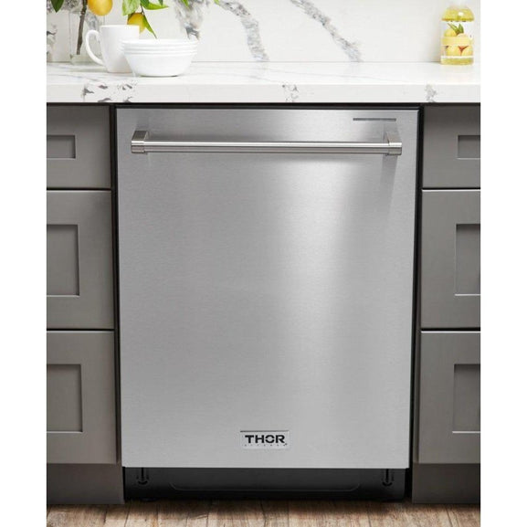 Thor Kitchen Appliance Package - 36 In. Gas Range, Range Hood, Refrigerator, Dishwasher, AP-TRG3601-W-2