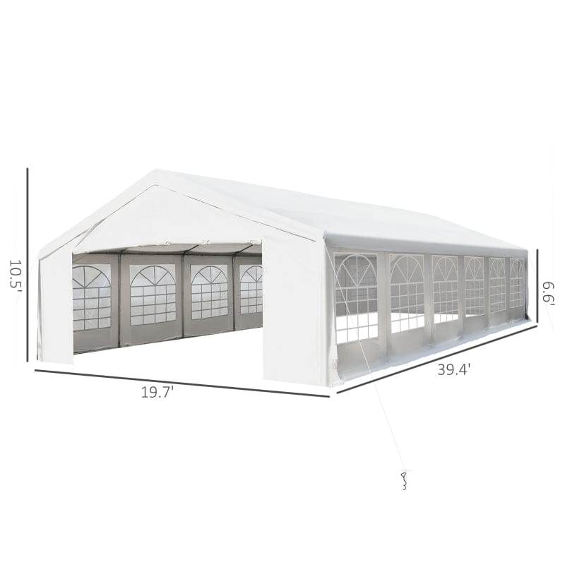 Outsunny 40' x 20' Heavy Duty Carport Party Tent Event Canopy - 84C-020