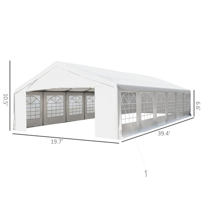 Outsunny 40' x 20' Heavy Duty Carport Party Tent Event Canopy - 84C-020