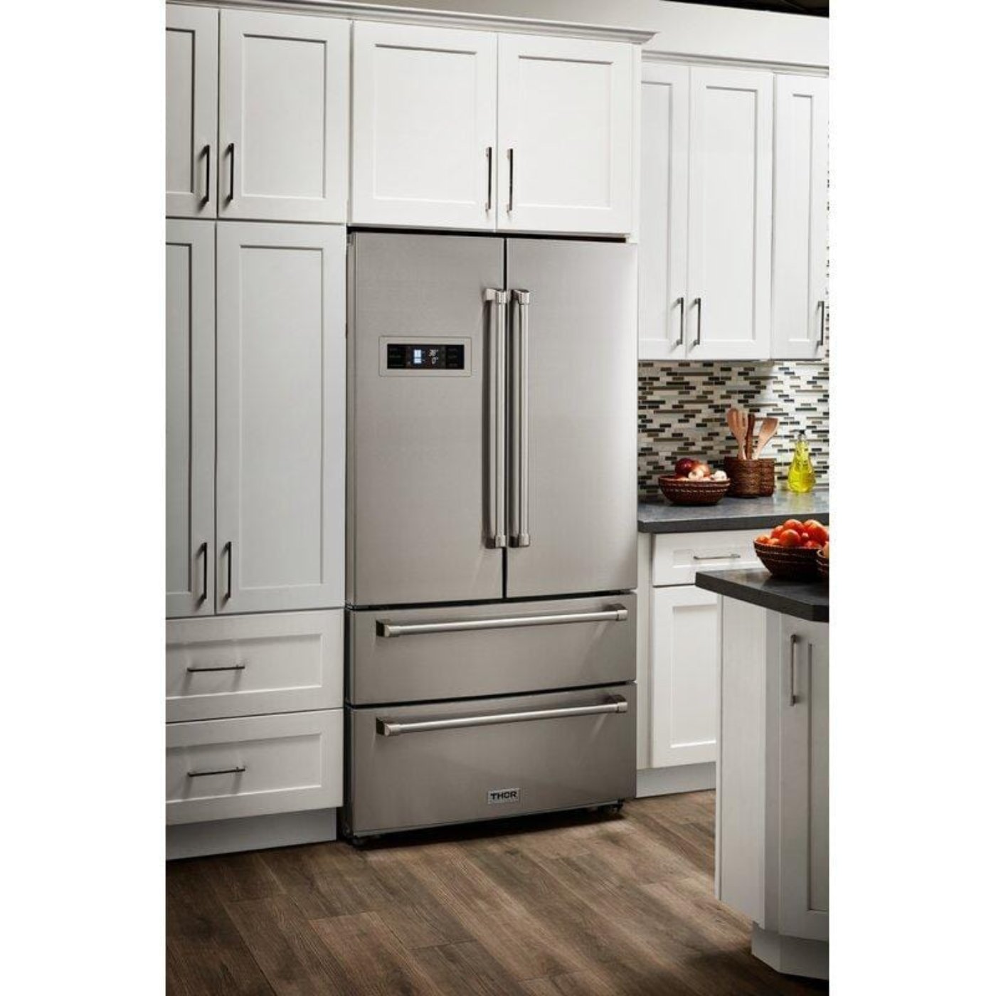 Thor Kitchen Appliance Package - 48 in. Propane Gas Range, Dishwasher, Refrigerator, Microwave Drawer, AP-LRG4807ULP-6