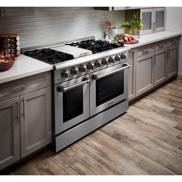 Thor Kitchen 48 in. 6.7 cu. ft. Professional Propane Gas Range in Stainless Steel - HRG4808ULP