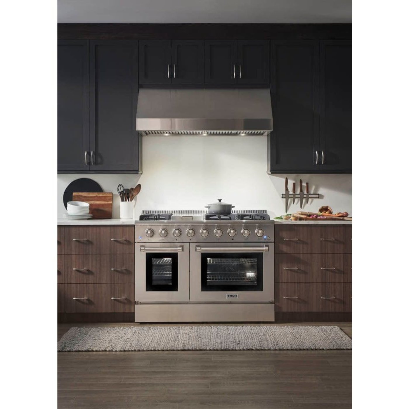 Thor Kitchen 48 in. 6.7 cu. ft. Professional Natural Gas Range in Stainless Steel, HRG4808U