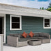 Outsunny 4-Piece Patio Furniture Sets Outdoor Wicker Conversation Set - 860-221