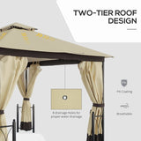 Outsunny 13' x 11' Patio Gazebo Canopy Garden Tent Sun Shade - 84C-331BG