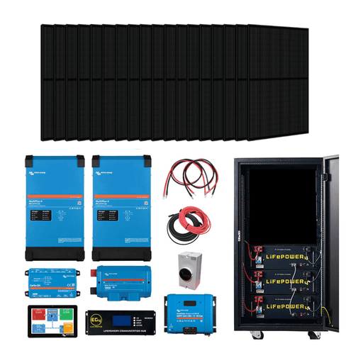 EG4 Complete Off-Grid Solar Kit - 4,800W 120/240V Output / 48VDC 15.36kWh EG4 Lithium Powerwall 48VDC + 5,460 Watts of Solar PV | KIT-V0000