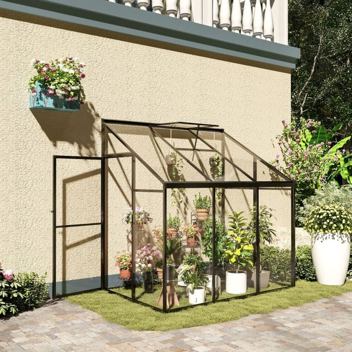 Outsunny 6' x 4' Aluminum Greenhouse Polystyrene Walk-in Garden Greenhouse - 845-525