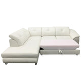 Maxima House EGO Leather Sectional Sleeper Sofa, Left Corner - Backyard Provider