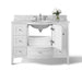Ancerre Lauren Bathroom Vanity with Sink and Carrara White Marble Top Cabinet Set - VTS-LAUREN-48-W-CW - Backyard Provider