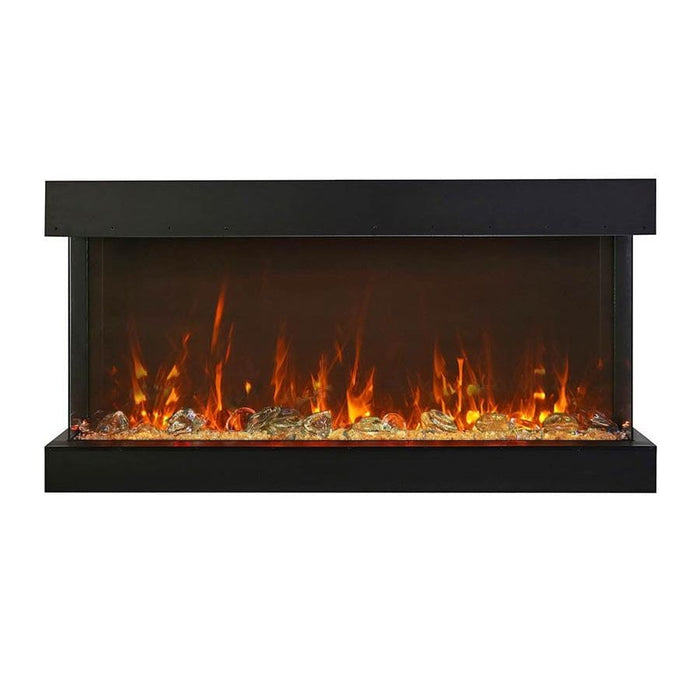 Amantii Panorama Tru View Extra Tall & Deep 60-inch 3-Sided Built In Indoor/Outdoor Electric Fireplace - 60-TRV-XT-XL / DESIGN‐MEDIA‐15PCE