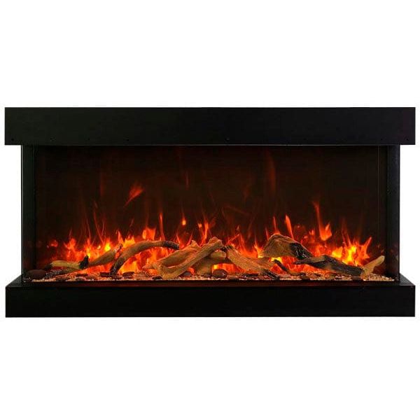 Amantii Panorama Tru View Extra Tall & Deep 88-inch 3-Sided Built In Indoor/Outdoor Electric Fireplace - 88-TRV-XT-XL / DESIGN‐MEDIA‐15PCE