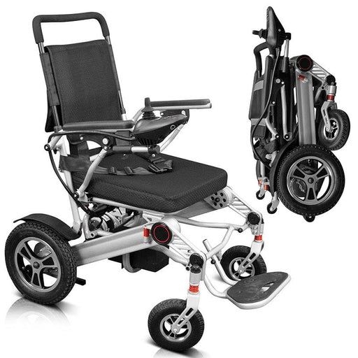 Vive Health Power Wheelchair - Foldable Long Range Transport Aid - Backyard Provider