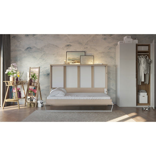 Maxima House European Horizontal Twin Size Murphy Bed Brescia with mattress - CP-06 - Backyard Provider