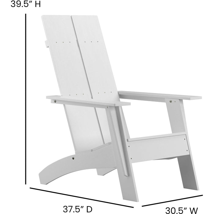 Flash Furniture Finn 4 Piece Rockers with Fire Pit - JJ-C145094-202-WH-GG