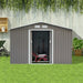 Outsunny 9' x 6.5' x 6.5' Outdoor Backyard Garden Tool Shed - 845-031GY