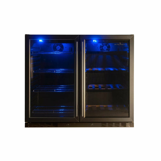 Kings Bottle 39'' Under Counter Wine And Beer Fridge Combo - KBU28LRX