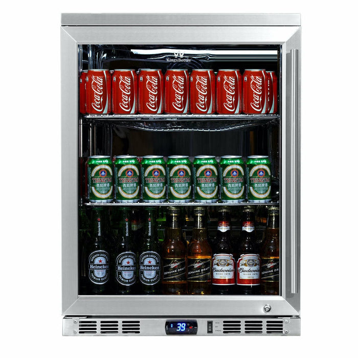 Kings Bottle 24 Inch Under Counter Beer Cooler Drinks Stainless Steel KBU55M