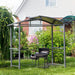 Outsunny 8' x 5' BBQ Patio Canopy Gazebo with Interlaced Polycarbonate Roof - 84C-237