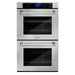 ZLINE Kitchen Appliance Package with 36 in. Stainless Steel Rangetop and 30 in. Double Wall Oven, 2KP-RTAWD36