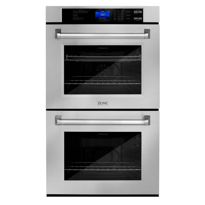 ZLINE Kitchen Appliance Package with 48 in. Stainless Steel Rangetop and 30 in. Double Wall Oven, 2KP-RTAWD48