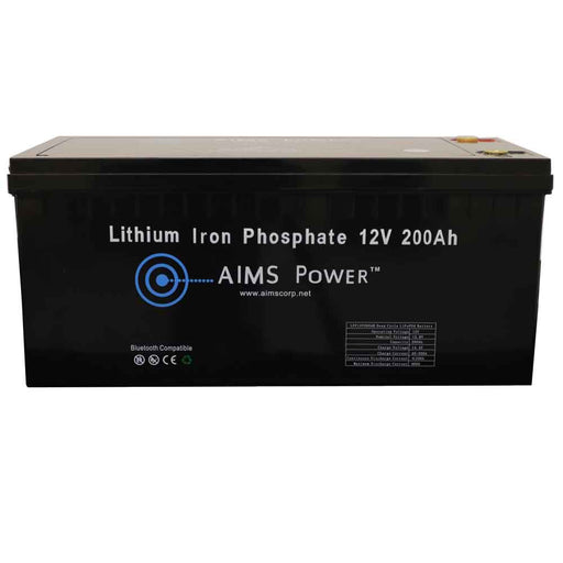 Aims Power LiFePO4 12V 200 AH Lithium Battery - Bluetooth