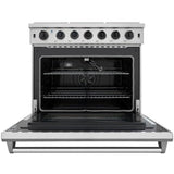 Thor Kitchen 36 in. 6.0 Cu. Ft Professional Natural Gas Range in Stainless Steel - LRG3601U