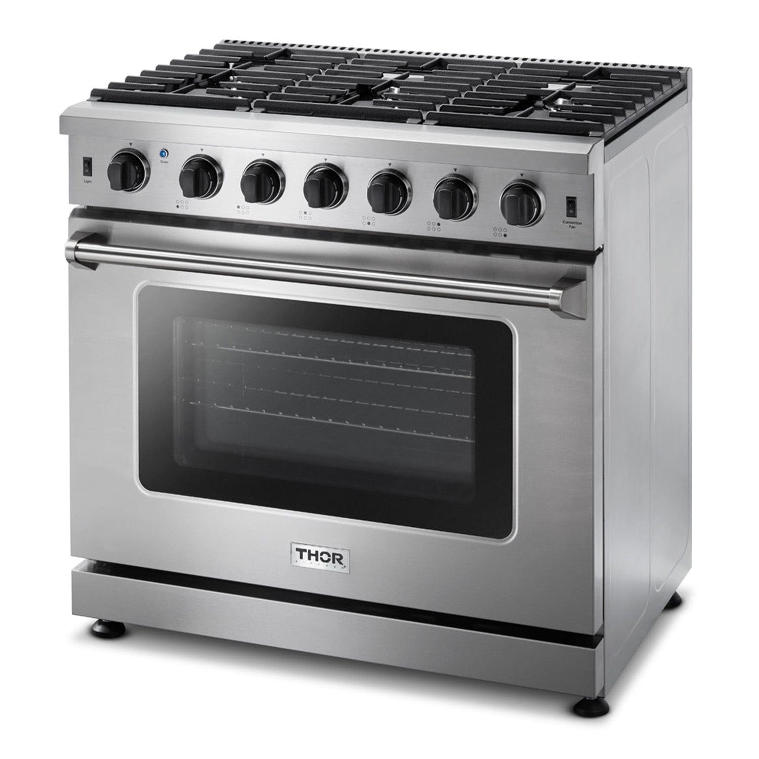 Thor Kitchen 36 in. 6.0 Cu. Ft Propane Gas Range in Stainless Steel, LRG3601ULP