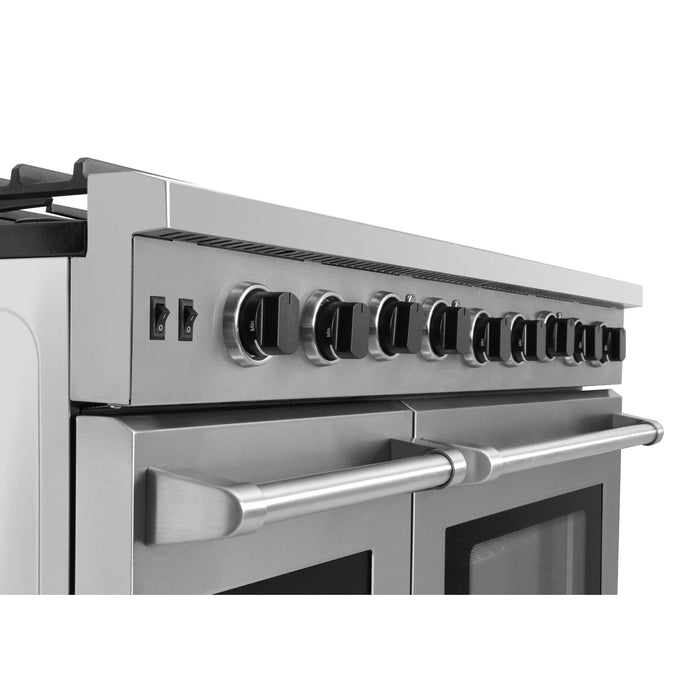 Thor Kitchen 48 in. 6.8 cu. ft. Double Oven Natural Gas Range in Stainless Steel - LRG4807U