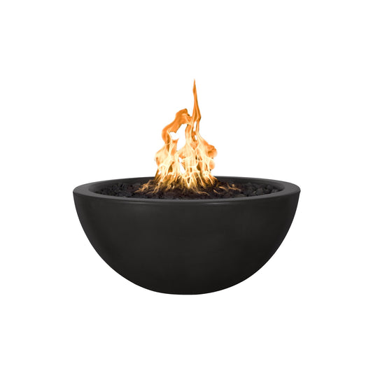 30" Luna Concrete Fire Bowl Black