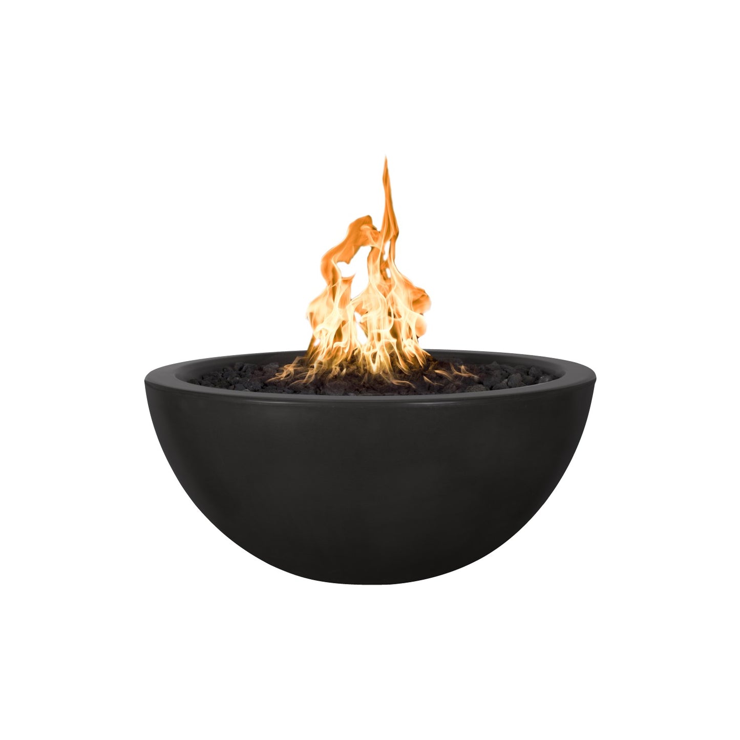 30" Luna Concrete Fire Pit Black