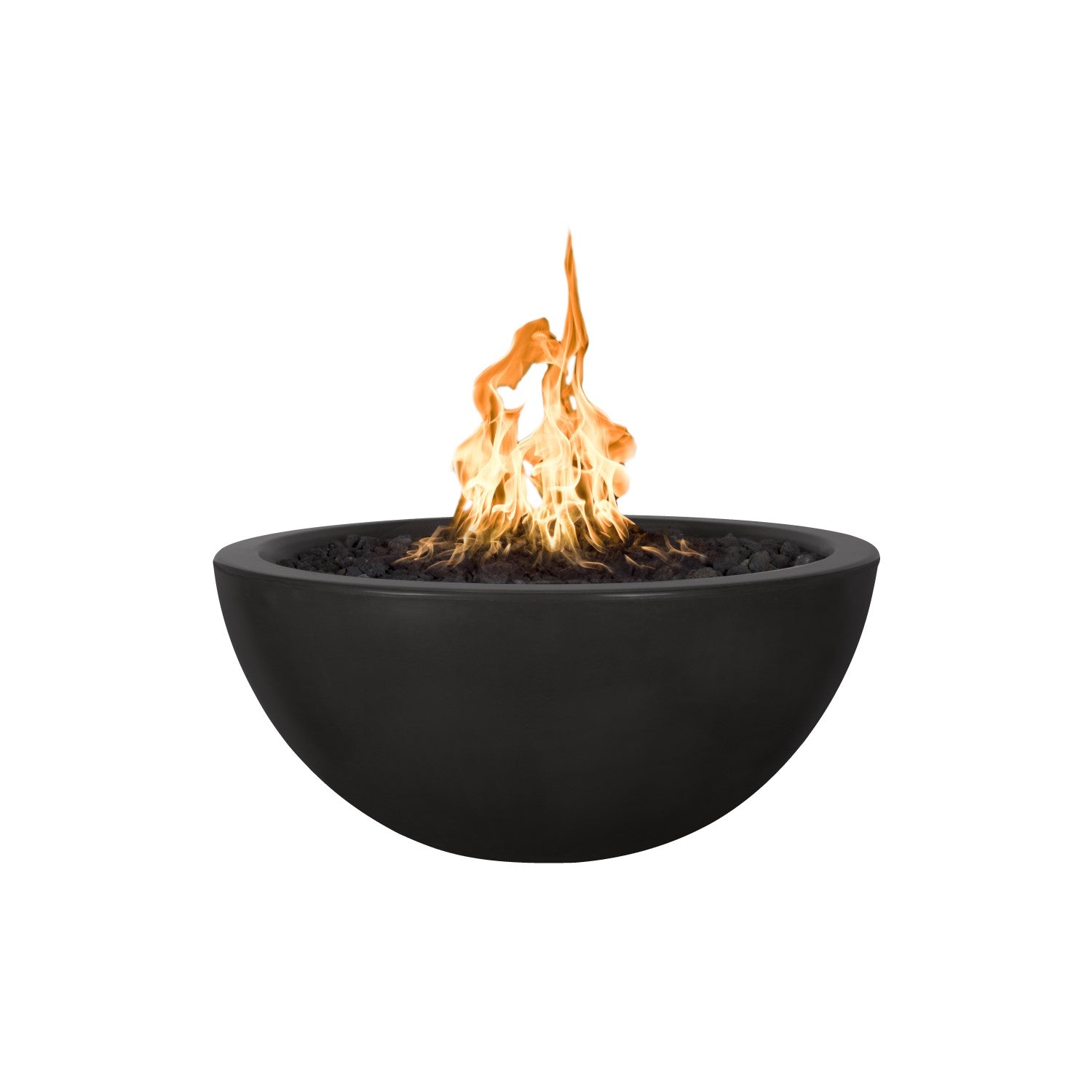 30" Luna Concrete Fire Pit Black