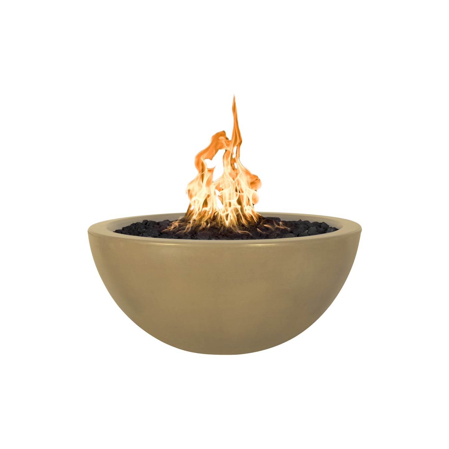 30" Luna Concrete Fire Bowl Brown