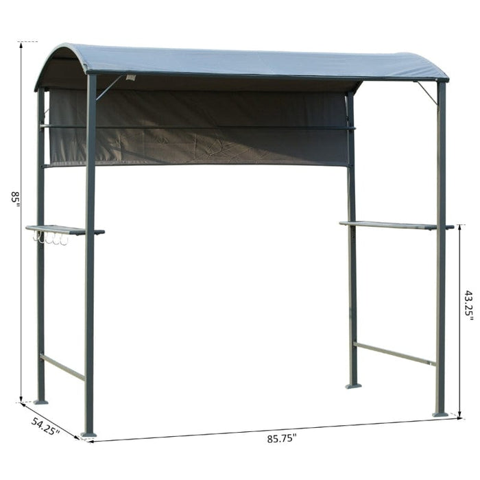 Outsunny 7FT Grill Gazebo BBQ Canopy with Sun Shade Panel Side Awning - 84C-174