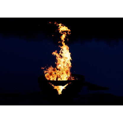 Long Horn at night - with fire