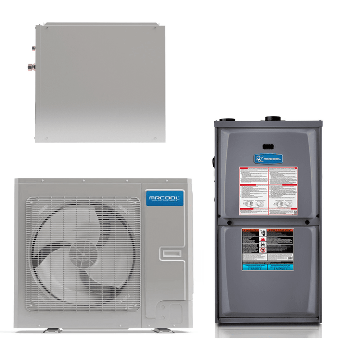 MRCOOL 2-3 Ton Central Air Conditioner and 80% AFUE, 66K BTU Gas Furnace Split System - Downflow - CS-MD36-MGD8070D-MDU36