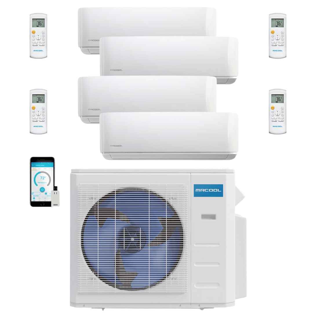 MRCOOL DIY Mini Split - 39,000 BTU 4 Zone Ductless Air Conditioner and Heat Pump, DIY-B-436HP09090912