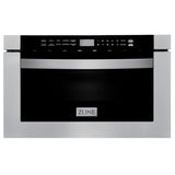 ZLINE Appliance Package - 48 In. Dual Fuel Range, Range Hood, Microwave Drawer, 3 Rack Dishwasher, 4KP-RARH48-MWDWV