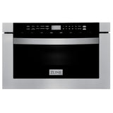 ZLINE Appliance Package - 30 in. Dual Fuel Range, 30 in. Range Hood, Microwave Drawer, Dishwasher, 4KP-RARH30-MWDW