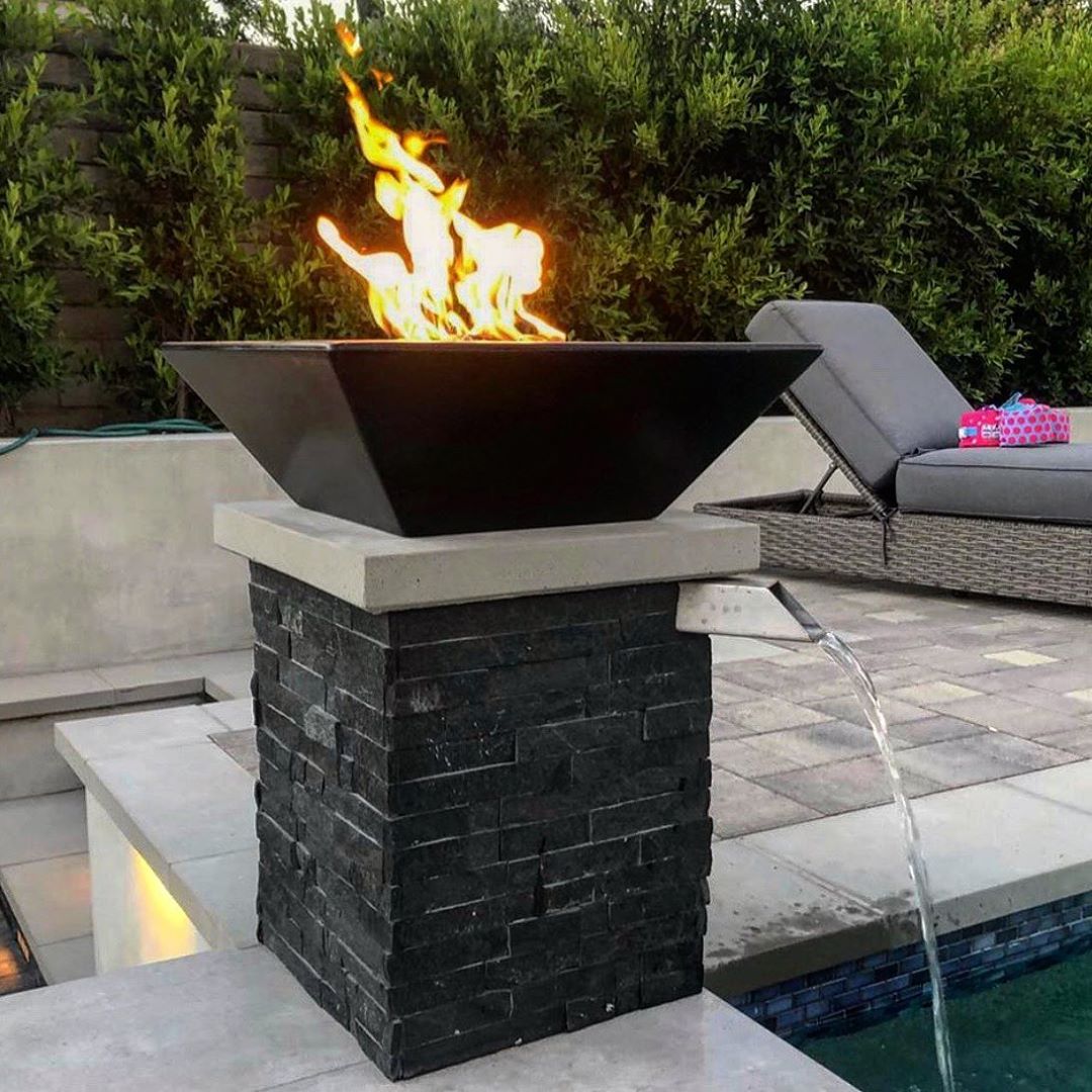 Maya Concrete Fire Bowl Lifestyle