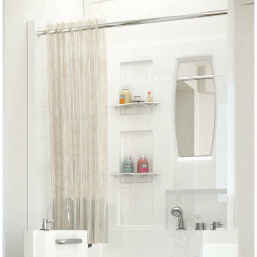Meditub Shower Enclosure 31 x 40  3-Piece Walk-In Bathtub Surround in White 3140SEN - Backyard Provider