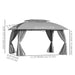 Outsunny 13' x 10' Patio Gazebo Outdoor Canopy Shelter with Sidewalls - 84C-326CG