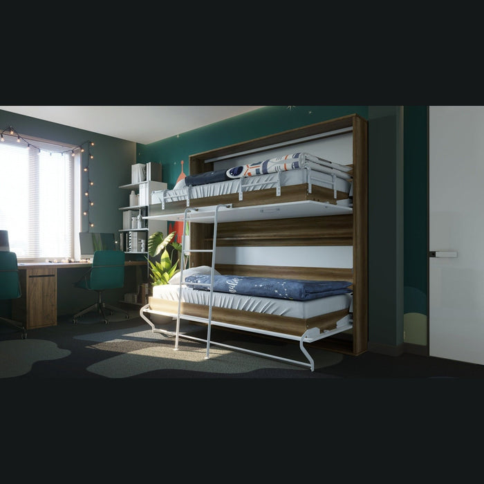 Maxima House OTIS Murphy Bunk Bed European TWIN size with mattresses - OTIS-W - Backyard Provider
