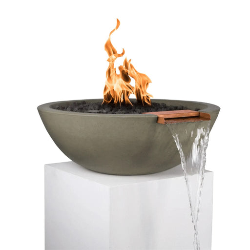The Outdoor Plus OPT-RFW Sedona Concrete Fire and Water Bowl, 33-Inch