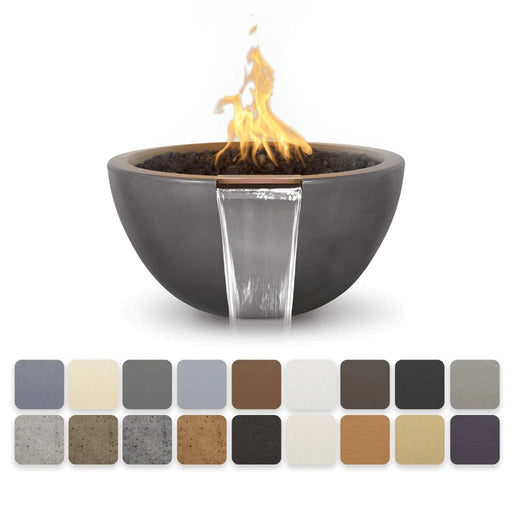 The Outdoor Plus OPT-LUNFW Luna Concrete Fire and Water Bowl, 30-Inch