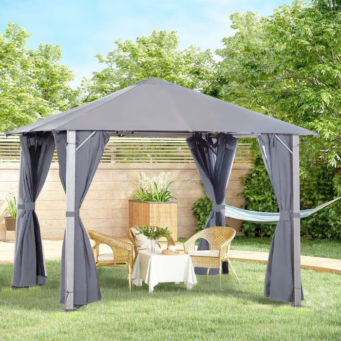 Outsunny Patio Gazebo 10' x 10' Outdoor Soft Top Canopy Tent - 84C-164