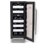 Whynter Elite 17 Bottle Seamless Stainless Steel Door Dual Zone Built-in Wine Refrigerator BWR-171DS