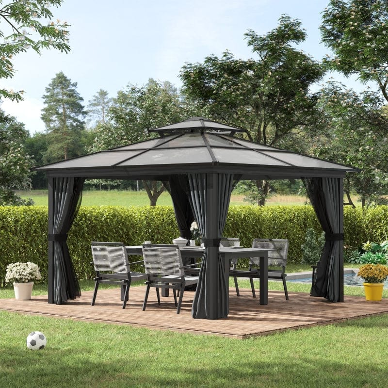 Outsunny 10x10 Hardtop Gazebo - 84C-215BK