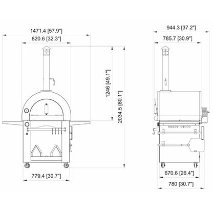 Pinnacolo Ibrido Hybrid Outdoor Pizza Oven