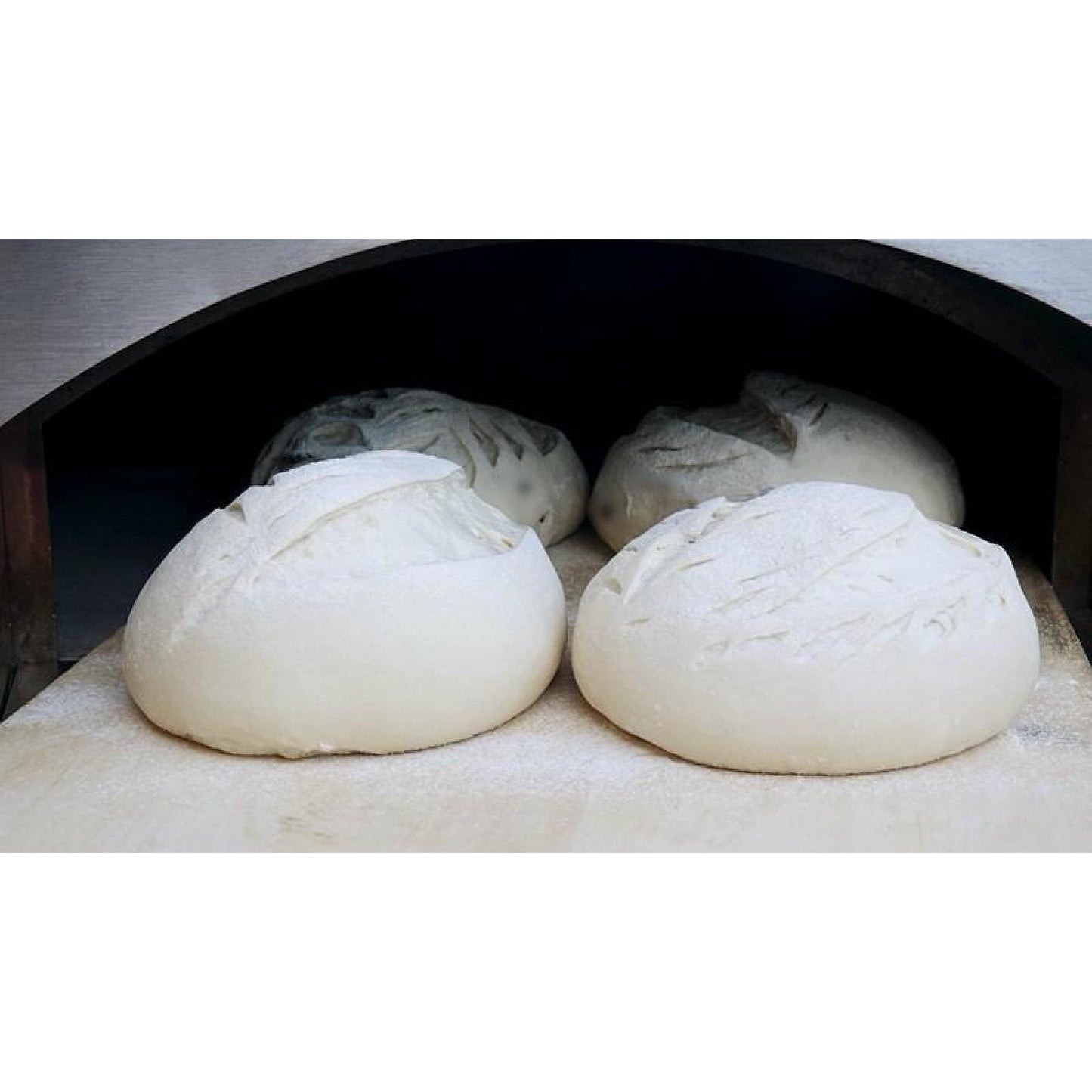 Bread in Bull Pizza oven