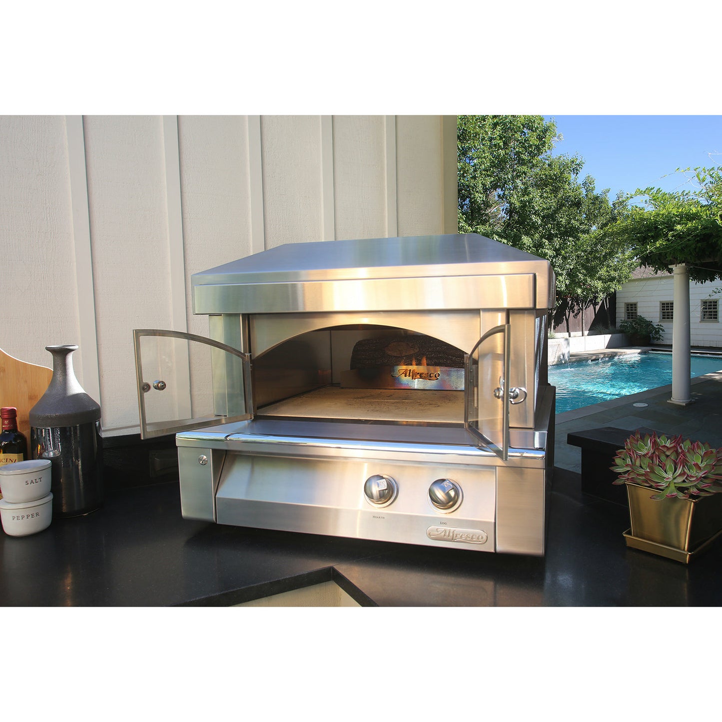 Pizza Oven Countertop open