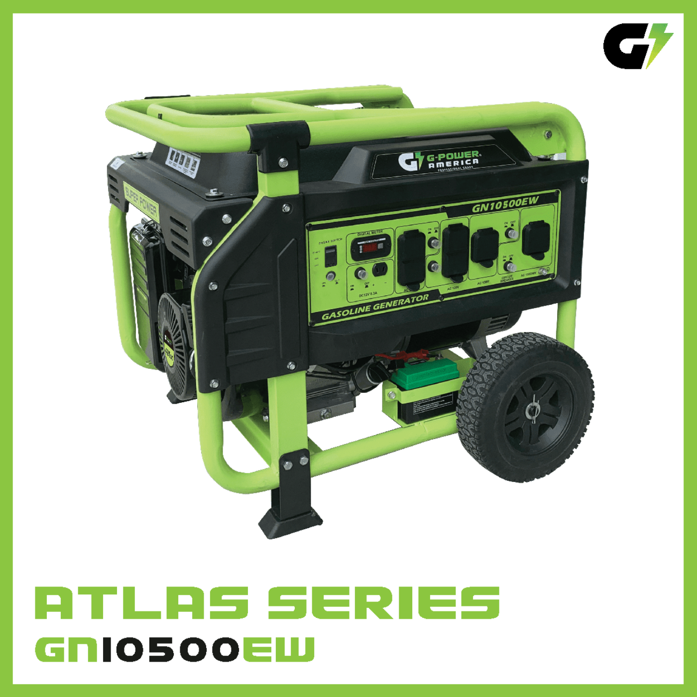 Green-Power America 10500 watts Gas Generator with Electrical Start - GN10500EW